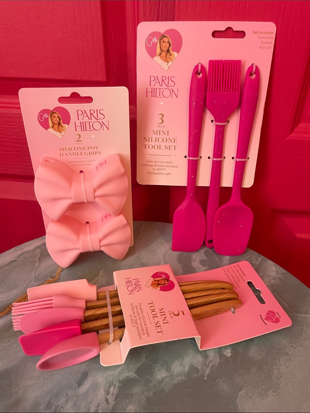 PARIS HILTON - Pink Silicone Kitchen Set - NEW